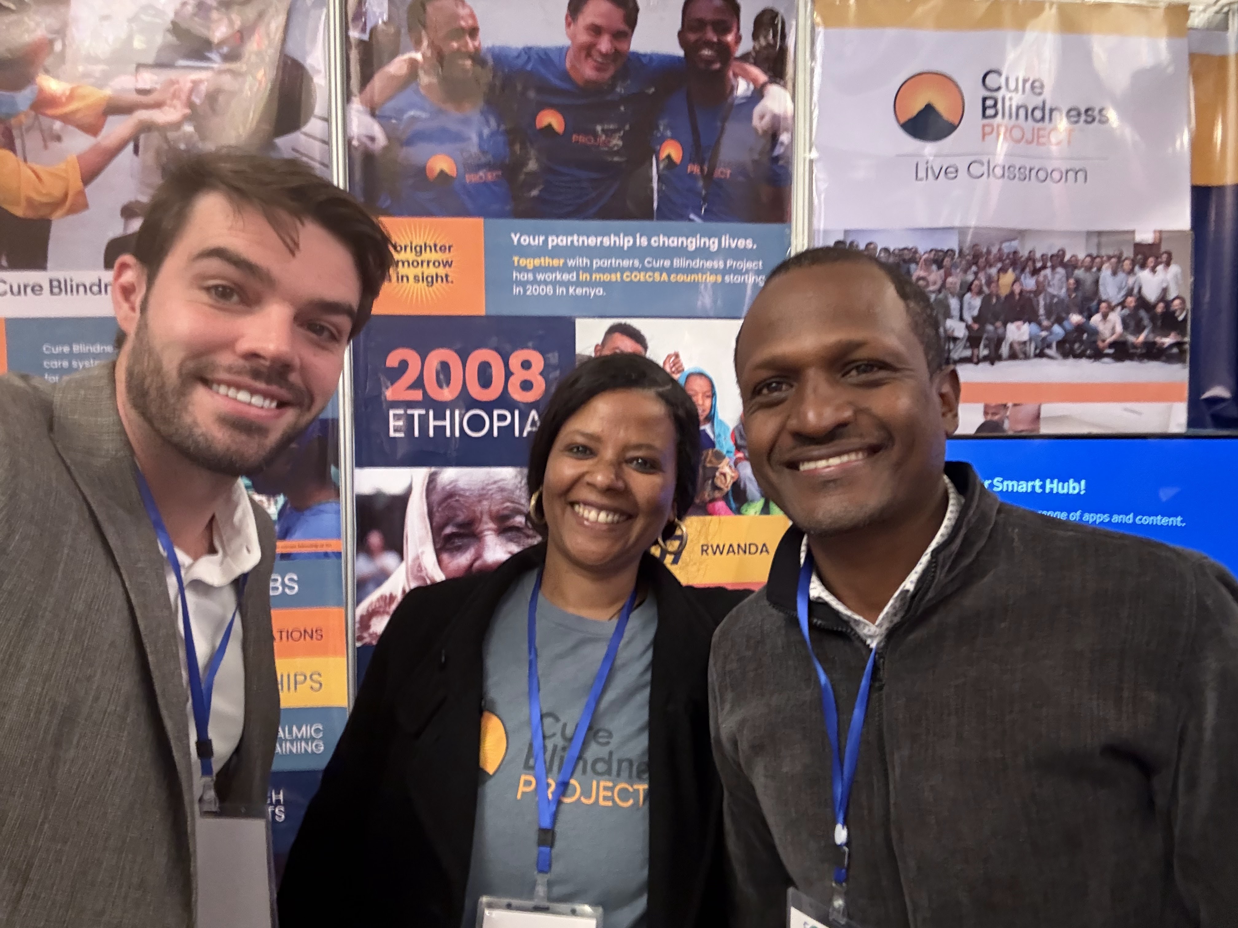 Blake Snyder with colleagues from the Cure Blindness Project